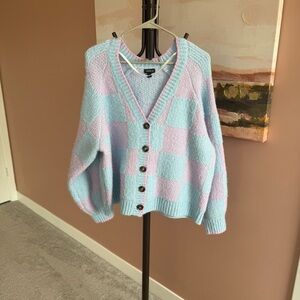 Torrid Checkered Wool Cardigan